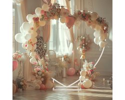 Eszenzics™ Bruiloft boog - Slank Metalen frame - Decoratieve hart vormige boog voor ballonnen en versieringen - Feesten en evenementen - 220x220cm