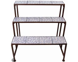 Etagere aged ceramic blauw