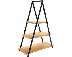Etagere bamboe - metaal - 3-laags-hoogte 53 cm