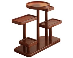 Etagere hout - Display - Parfum organizer - Houten organizer - Sieradenhouder - Make up organizer - Bureau organizer - Woonaccessoires - Opbergrek - Decoratie - Verzameling - Plantenstandaard - Plantenrek - 1 stuk