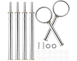 Etagère Stangen Set voor Taart - 2 Sets met Schroeven en Sluitringen