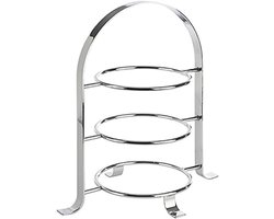 Etagère van Verchroomd Metaal voor 3 Borden - Elegante Presentatie voor Taart, Muffins en Canapés