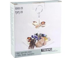 Etagere vierkant 2-laags 15x24cm