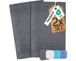 etérea Carli badmat-set Grafiet 50x80 cm Badvorleger 2-delig