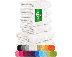 etérea Carli handdoekenset 6-delig – wit – 100% katoen – 500 g/m² – OEKO-TEX Made in Green