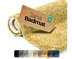 etérea Jana antislip badmat Goud 50x80 cm shaggy hoogpolig