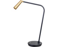 ETH Barry Tafellamp led 1x3w 2700k zwart+mat messing W230xH460mm 3 stap dimbaar 66Lm