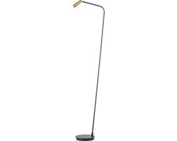 ETH Barry Vloerlamp led 1x3w 2700k zwart+mat messing L300xW300xH1380mm 3 stap dimbaar 66Lm