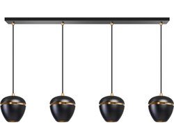 ETH Claire hanglamp balk 4xE27 zwart 1200x100x25mm