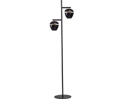 ETH Claire - Vloerlamp - Zwart Goud - Aan/Uit op stang - 2 kap