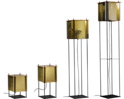 ETH Cube - Vloerlamp - Zilver Goud - 130 cm hoog