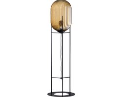 ETH - Glamm S - Vloerlamp - Ribbel glas/ Amber - 136cm