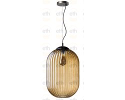 ETH Hanglamp Glamm M 30cm Ribbel Glass / Amber