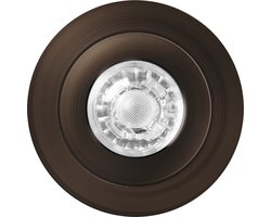 ETH Hugo Inbouwspot GU10 50mm max 50w kantelbaar Anodic brown dia 85mm h22mm + GU10 fitting zaag 70-75mm