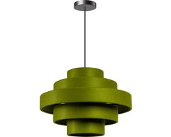 ETH Jones hanglamp E27 5 x stof ring kleur groen
