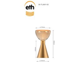 ETH Lisa Tafellamp brons 1xGU10 ex.bulb