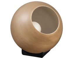 ETH Orb Saturn tafellamp 1x E27 Taupe/grijs glas 35cm / zwart
