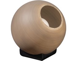 ETH Orb tafellamp 1x E27 Taupe/grijs glas 25cm / zwart