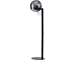 ETH Orb vloerlamp 1x E27 smoke glas 35cm / zwart H165cm