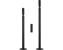 ETH Pencil Vloerlamp mat zwart excl. 2xGU10 H180cm on/off on tube