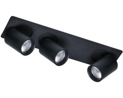 ETH Peter Plafondspot 3lichts 15w 2700k Zwart