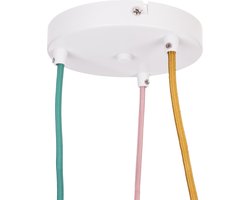ETH plafondkap 3 snoeren - Ø15 cm - metaal - wit - rond
