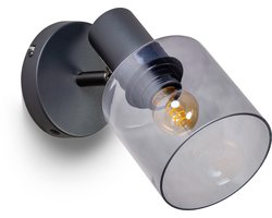 ETH Sledge Glass Wandlamp E27 Smoke Glas