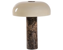 ETH tafellamp Barbara Plat Ø30cm 2x E14 Beige/Marble H37cm