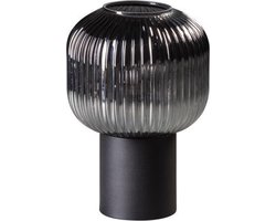 ETH tafellamp Ray smoke ribbel glas