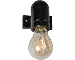 ETH vintage wall wandlamp porselein zwart