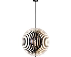 ETH Woody hanglamp E27 230v dia.590mm black outside & natural inside
