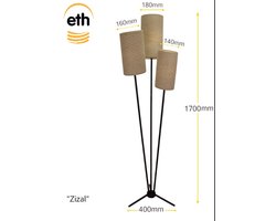 ETH Zizal Vloerlamp 3 X e27 Incl Kappen