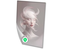 Etherisch vrouwelijk portret in lijnen - Ethereal wanddecoratie - Muurdecoratie vrouw - Surrealistisch - Muurdecoratie klassiek - Wanddecoratie woonkamer - poster 50x70 cm