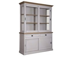 Etienne Vitrinekast met 2x2 Schuifdeuren en 2 Laden – Ashford & Co