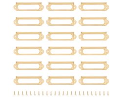 Etiket Houders - Label Frames - Lades Organiseren - Roestwerend IJzer - 30 Sets - Goudkleurig