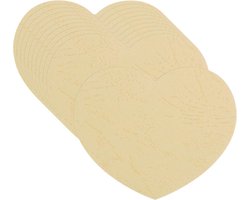 Etiketten in Hartvorm - Papieren Stickers - 100 Stuks - Klein - Uitgestanste Harten - Papier Etiketten - Geschikt voor Kunsthandwerk - Valentijnsdag Decoratie - Schoolbord Labels - Lichtgeel - 6,3 cm
