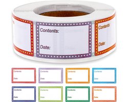 Etiketten op Rol - 500 Stickers - Beschrijfbare Labels voor Potten en Voorraadbakken