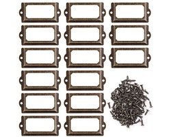 Etikettenhouders voor meubels en laden - 30 stuks metalen frames met schroeven
