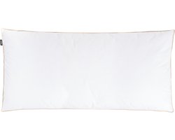 ETNA - Hoofdkussen 3 vakken - Wit - 40 x 80 cm - Laag - Eendenveren