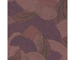 Etnisch behang Profhome 399352-GU vliesbehang licht gestructureerd met abstract patroon mat rood wijnrood bordeauxpaars pastelviolet 5,33 m2