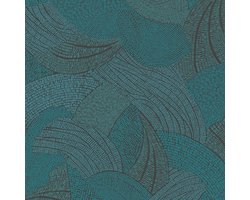 Etnisch behang Profhome 399353-GU vliesbehang licht gestructureerd met abstract patroon mat blauw groen zwart 5,33 m2