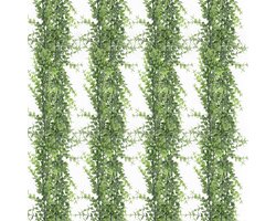 Eucalyptus Slinger 4 Pack Kunstmatige Groen Slinger 24 Ft Nep Hangende Plant Eucalyptus Bladeren Garland voor Bruiloft Boog Home Party Tafel Decor