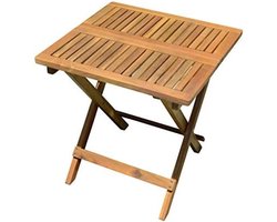 Eucalyptus tuintafel, 50 x 50 cm, houten klaptafel, bistrotafel, biertafel, vierkante vorm, geolied