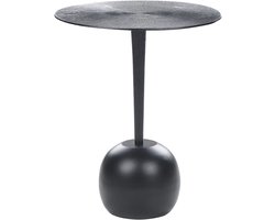 EUCLA - Bijzettafel - Zwart - Aluminium