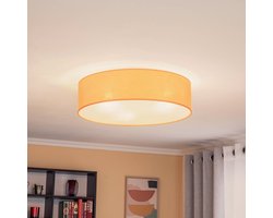Euluna - plafondlamp - 3lichts - Textiel, folie, metaal - H: 16.5 cm - E27 - oranje