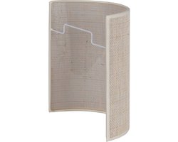Euluna - Wandlamp - 1licht - Jute textiel - H: 24 cm - E27 - wit, ecru