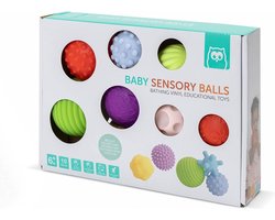 Eurekakids Baby Sensory Balls - Senso Ballen voor Baby - Verschillende Vormen en Textuur - 10 Stuks - Vanaf 6 Maanden