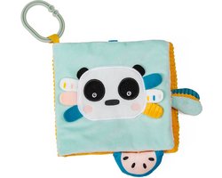 Eurekakids Babyboekje Stof - Knisperboekje Baby - Ontdekboekje met Clip - Met Spiegeltje, Labels en Verschillende Texturen