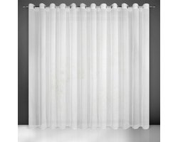 Eurofirany Rebecca Serie - Bijkeuken Gordijn - 350x250 cm - Wit - Transparant
