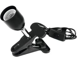 Eurolite Klemlamp - Grote Fitting - E27 - Schakelaar - 60W Max - 1.5m snoer